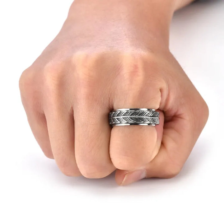 ULIKING JEWELRY RINGS  Vintage Goldfish Tail Spinner Ring 02