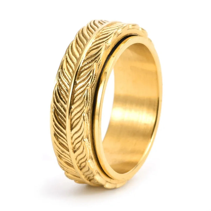 ULIKING JEWELRY RINGS  Vintage Goldfish Tail Spinner Ring 07