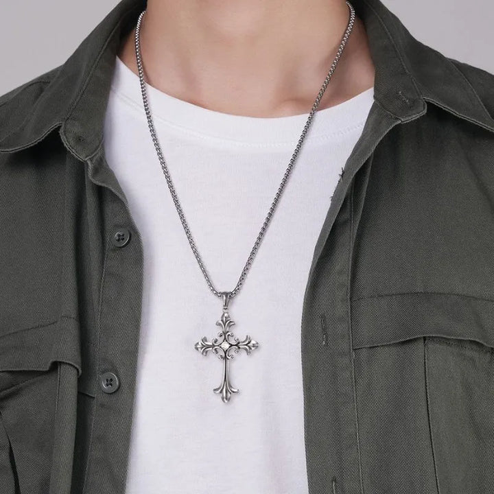  ULIKING JEWELRY PENDANTS  Vintage Gothic Cross  Stainless Steel Pendant 02
