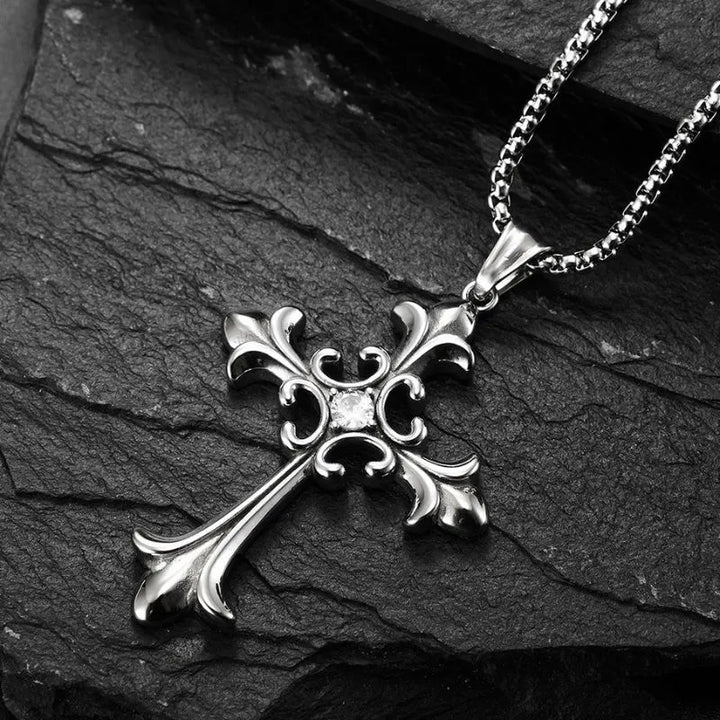  ULIKING JEWELRY PENDANTS  Vintage Gothic Cross  Stainless Steel Pendant 04