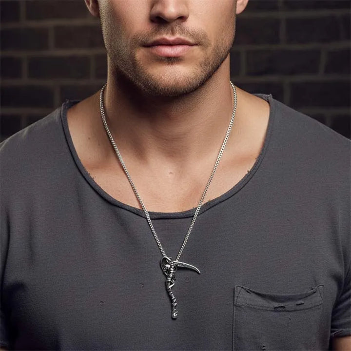  ULIKING JEWELRY PENDANTS Vintage Gothic Death Sickle Pendant 02