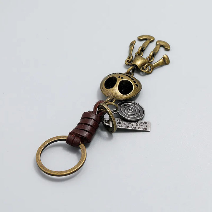  ULIKING JEWELRY KEYCHAIN  Vintage Halloween Skull Keychain 02
