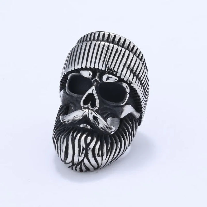 ULIKING JEWELRY RINGS  Vintage Hat Skull Stainless Steel Ring 05