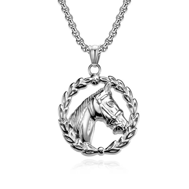  ULIKING JEWELRY PENDANTS  Vintage Horse Head Stainless Steel Pendant  04