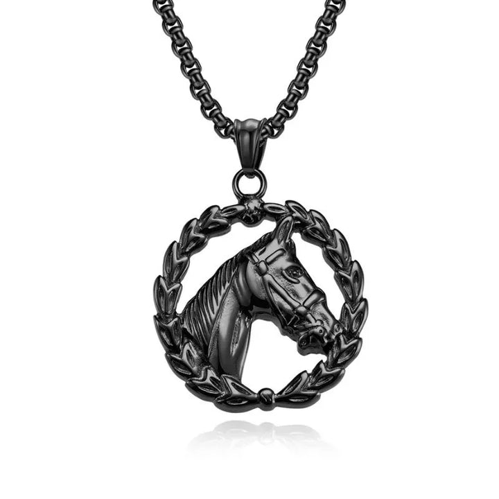  ULIKING JEWELRY PENDANTS  Vintage Horse Head Stainless Steel Pendant  05