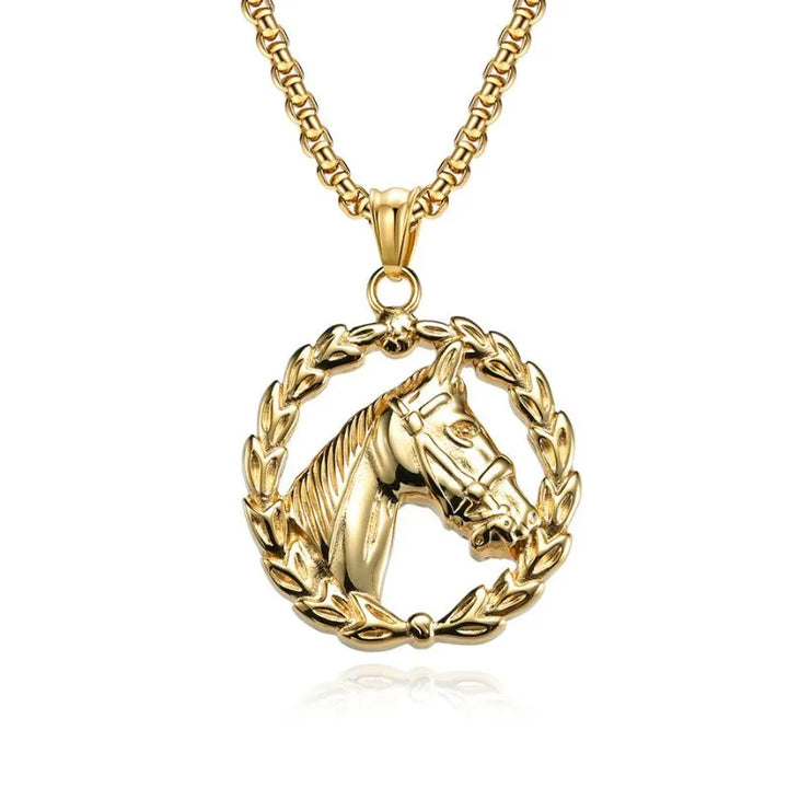  ULIKING JEWELRY PENDANTS  Vintage Horse Head Stainless Steel Pendant  06