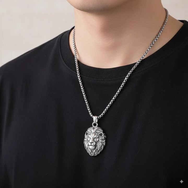  ULIKING JEWELRY PENDANTS Vintage Lion Stainless Steel Pendant 02