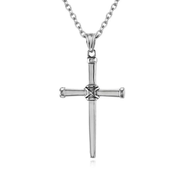  ULIKING JEWELRY PENDANTS Vintage Nail Cross Stainless Steel Pendant 01