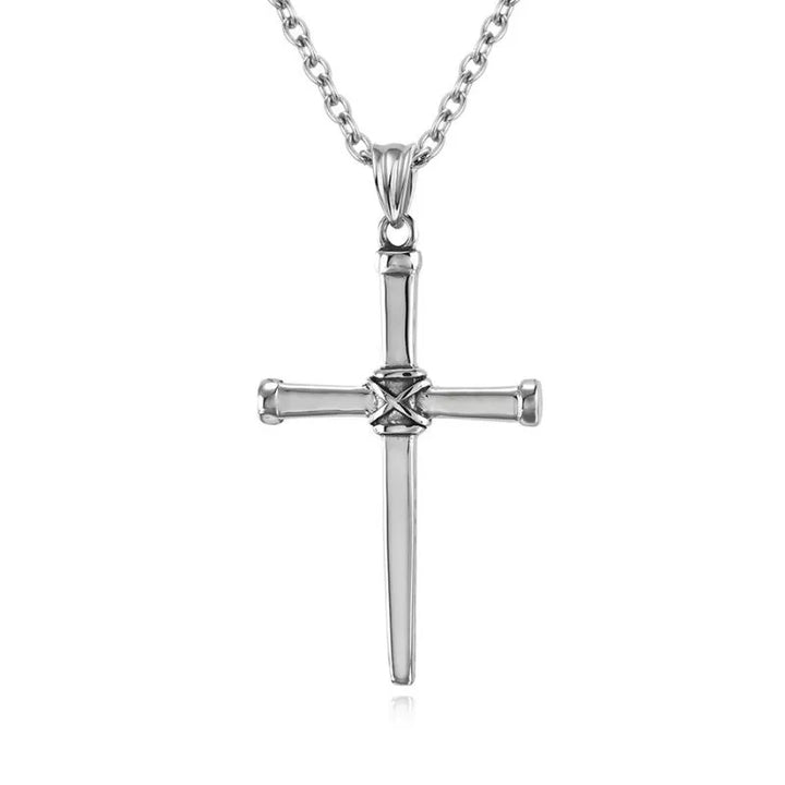 ULIKING JEWELRY PENDANTS Vintage Nail Cross Stainless Steel Pendant 01