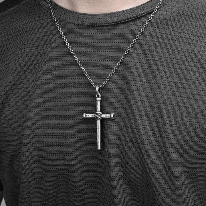  ULIKING JEWELRY PENDANTS Vintage Nail Cross Stainless Steel Pendant 02