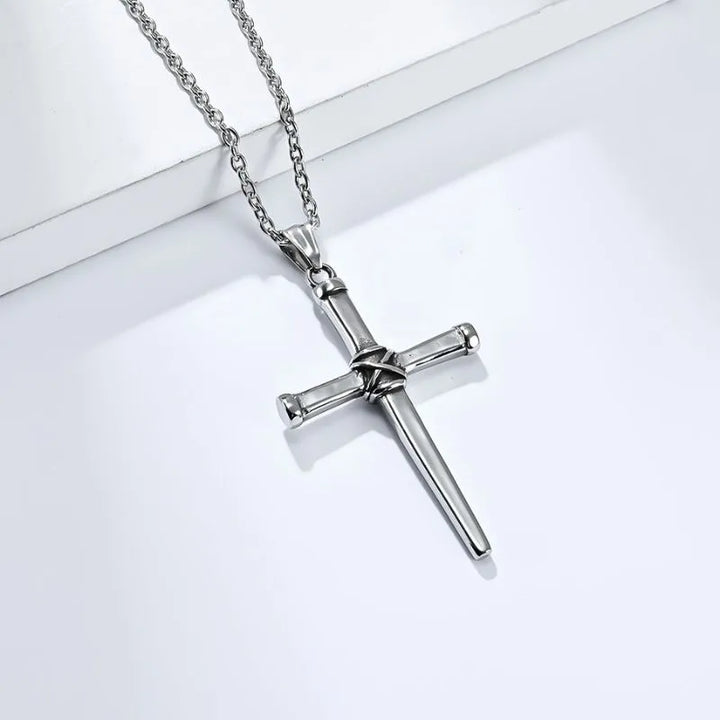  ULIKING JEWELRY PENDANTS Vintage Nail Cross Stainless Steel Pendant 04