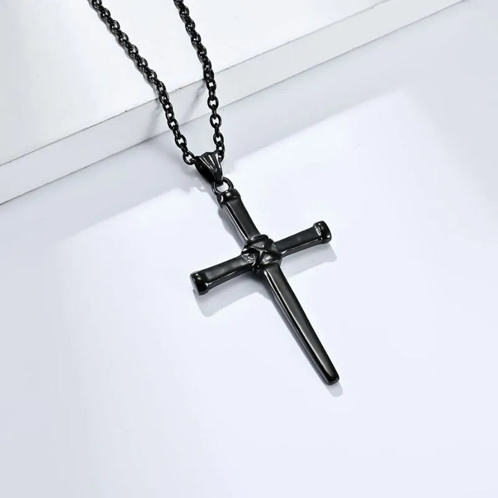  ULIKING JEWELRY PENDANTS Vintage Nail Cross Stainless Steel Pendant 06