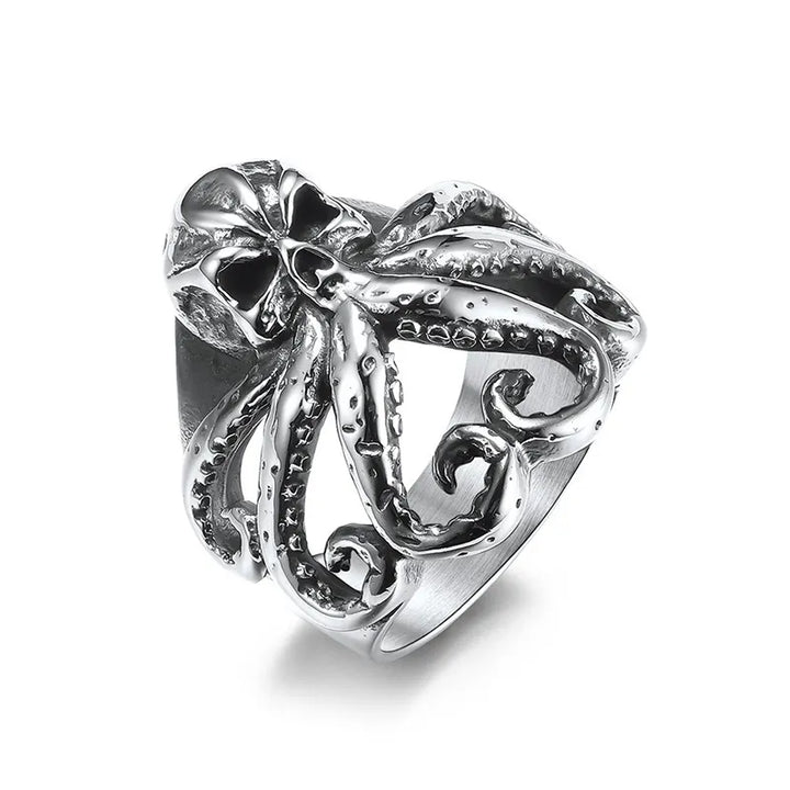 ULIKING JEWELRY RINGS intage Octopus Stainless Steel Ring 01