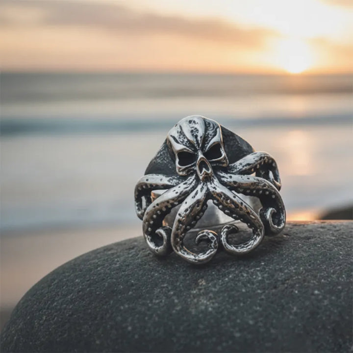 ULIKING JEWELRY RINGS intage Octopus Stainless Steel Ring 04