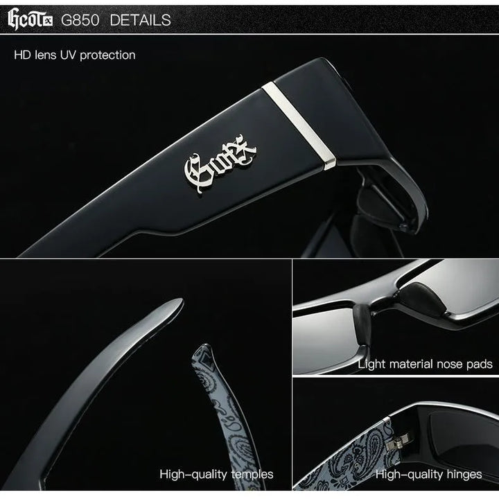  ULIKING JEWELRY SUNGLASSES Vintage Punk Hip-Hop Style G850 Polarized Sunglasses 05