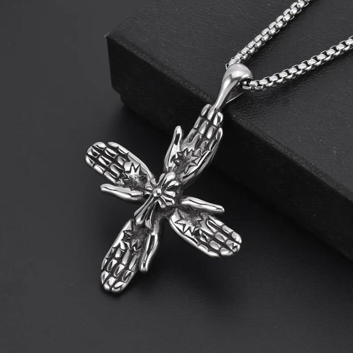  ULIKING JEWELRY PENDANTS Vintage Punk Palm Stainless Steel Pendant 05