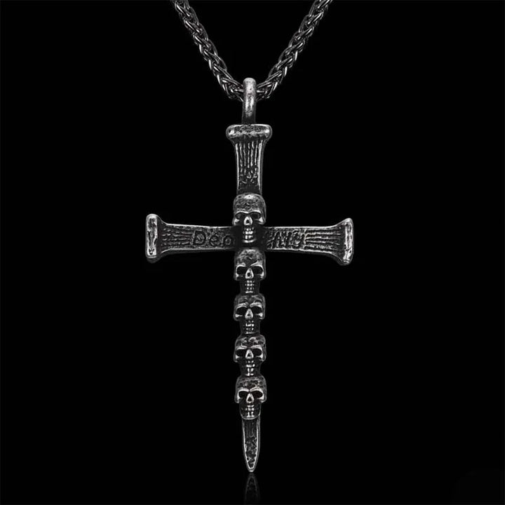 ULIKING JEWELRY PENDANTS Vintage Punk Skull Cross Stainless Steel Pendant 07