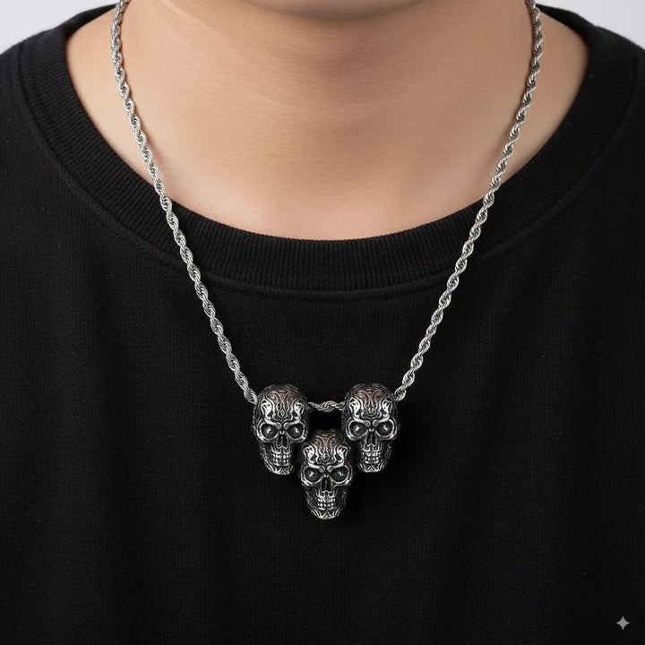  ULIKING JEWELRY PENDANTS Vintage Punk Skull Stainless Steel Pendant 02