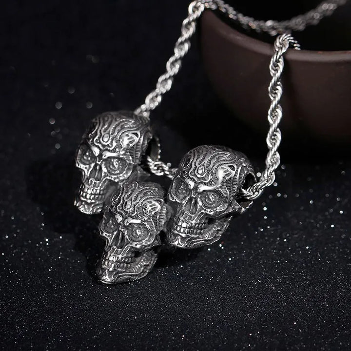  ULIKING JEWELRY PENDANTS Vintage Punk Skull Stainless Steel Pendant 04