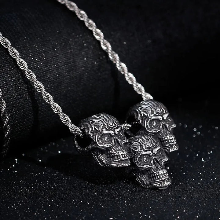  ULIKING JEWELRY PENDANTS Vintage Punk Skull Stainless Steel Pendant 05