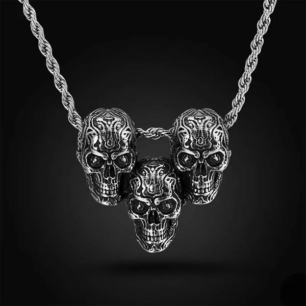  ULIKING JEWELRY PENDANTS Vintage Punk Skull Stainless Steel Pendant 07