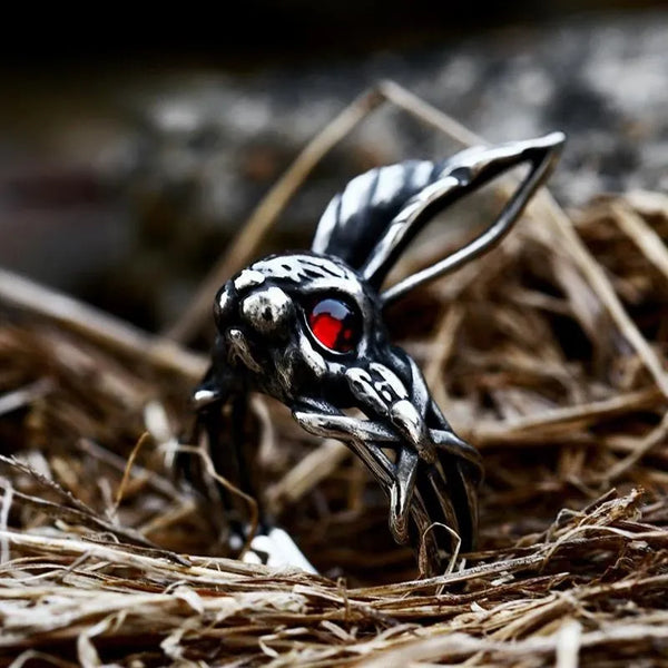 ULIKING JEWELRY RINGS  Vintage Rabbit Stainless Steel Ring 01