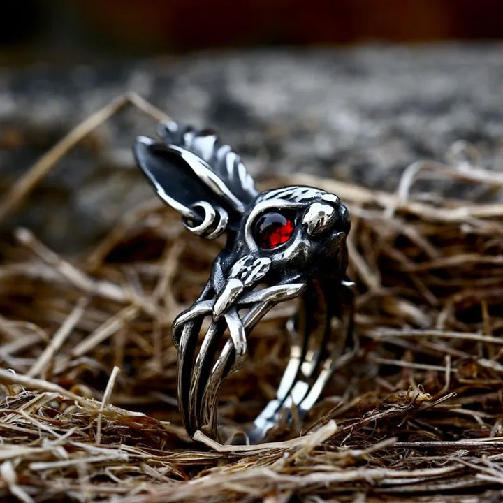ULIKING JEWELRY RINGS  Vintage Rabbit Stainless Steel Ring 03