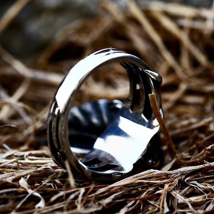 ULIKING JEWELRY RINGS  Vintage Rabbit Stainless Steel Ring 04