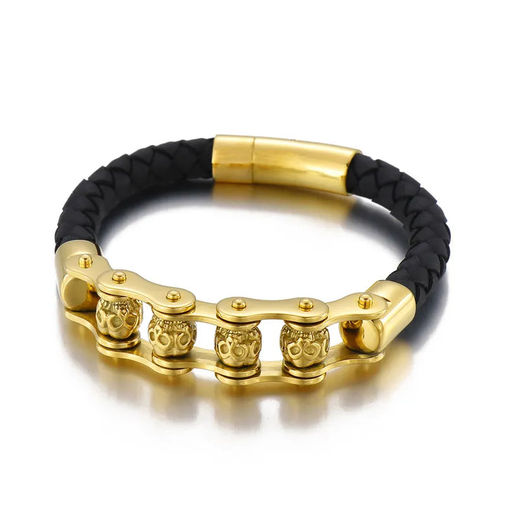  ULIKING JEWELRY BRACELETS Vintage Skull Rotated Stainless Steel Bracelet 09