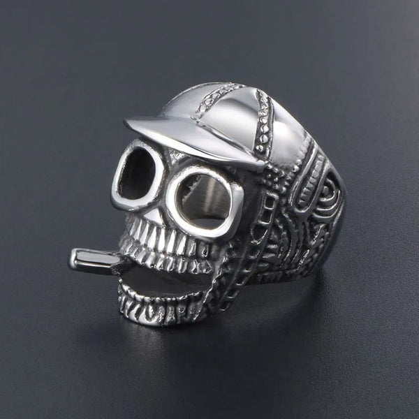 ULIKING JEWELRY RINGS Vintage Skull Stainless Steel Ring 01
