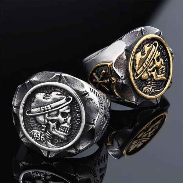 ULIKING JEWELRY RINGS Vintage Skull Stainless Steel Ring 01