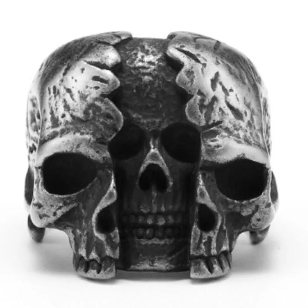 ULIKING JEWELRY RINGS Vintage Skull Stainless Steel Ring 05