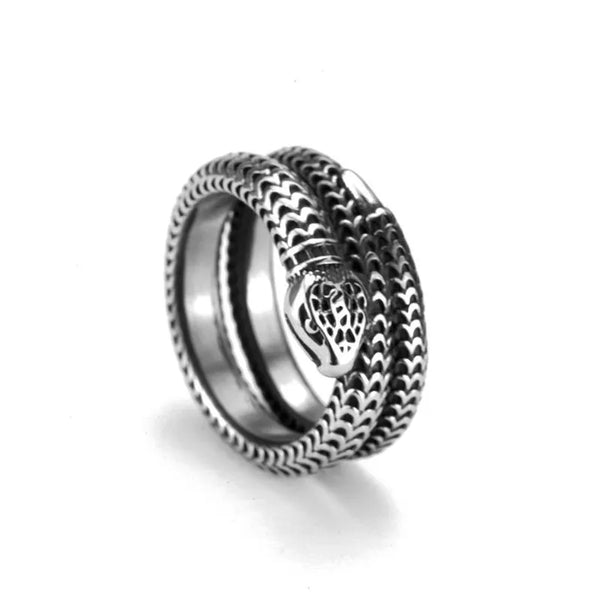 ULIKING JEWELRY RINGS  Vintage Snake Stainless Steel Ring 05