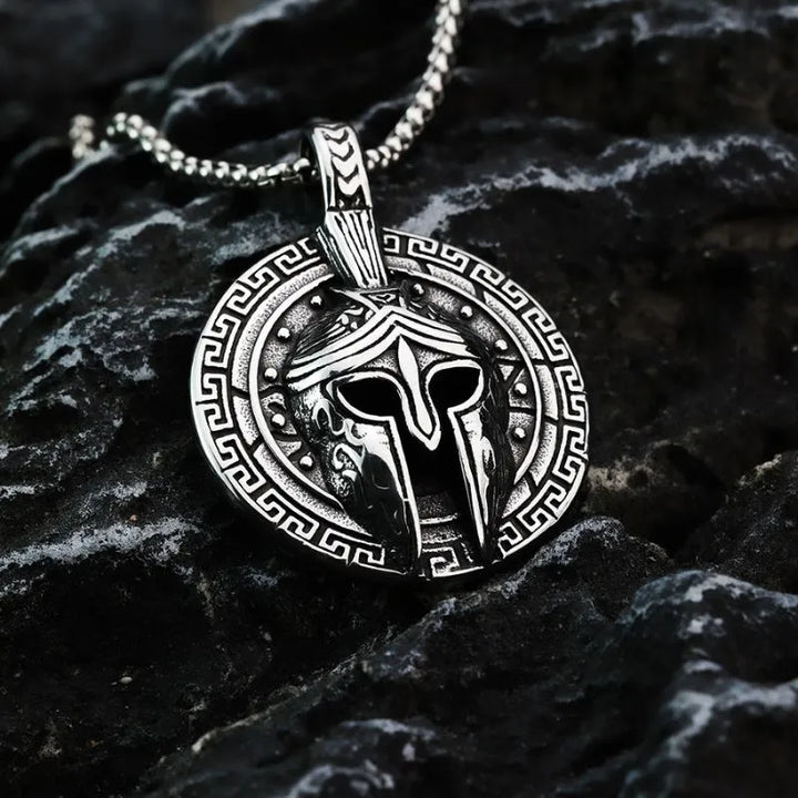  ULIKING JEWELRY PENDANTS  Vintage Spartan Mask Stainless Steel Necklace 03