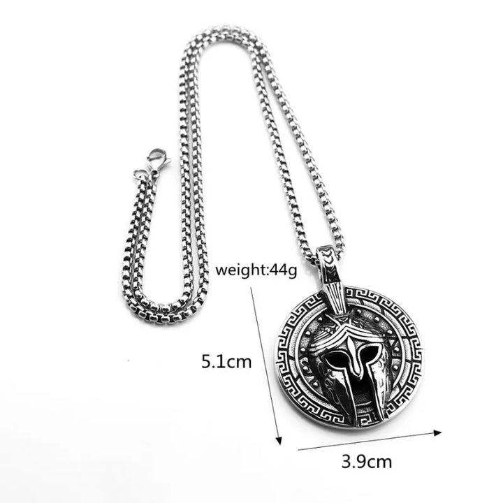  ULIKING JEWELRY PENDANTS  Vintage Spartan Mask Stainless Steel Necklace 05