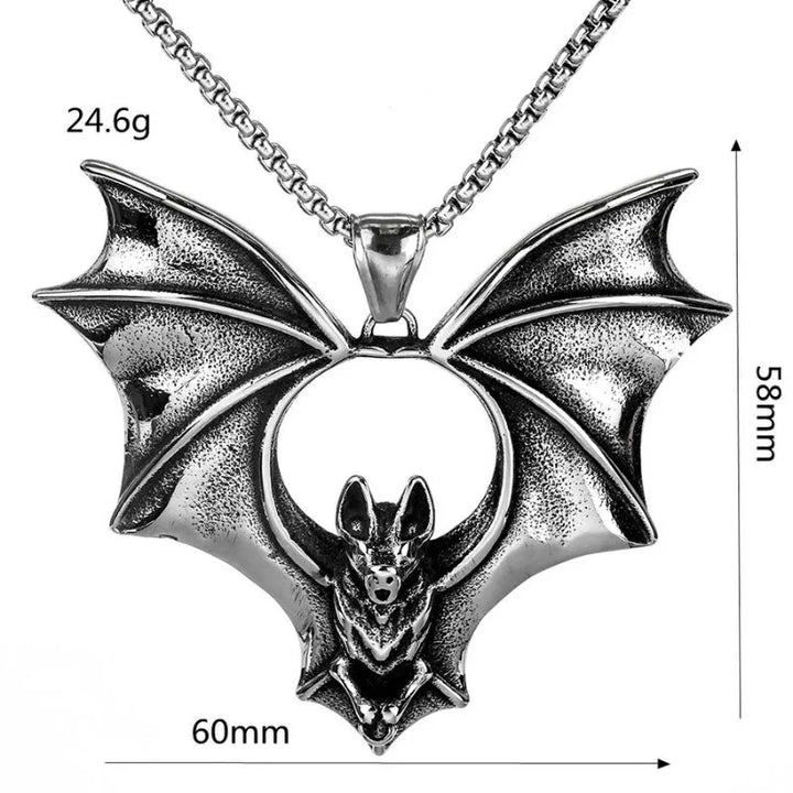  ULIKING JEWELRY PENDANTS Vintage  Vampire Bat Stainless Steel Pendant 03