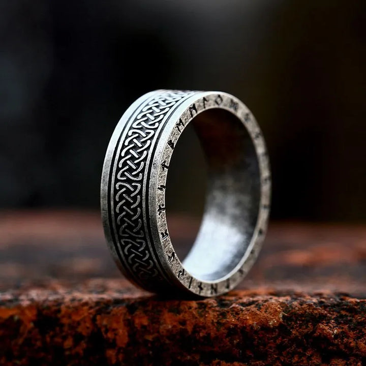 ULIKING JEWELRY RINGS Vintage Viking Celtic Knot Rune Stainless Steel Ring 04