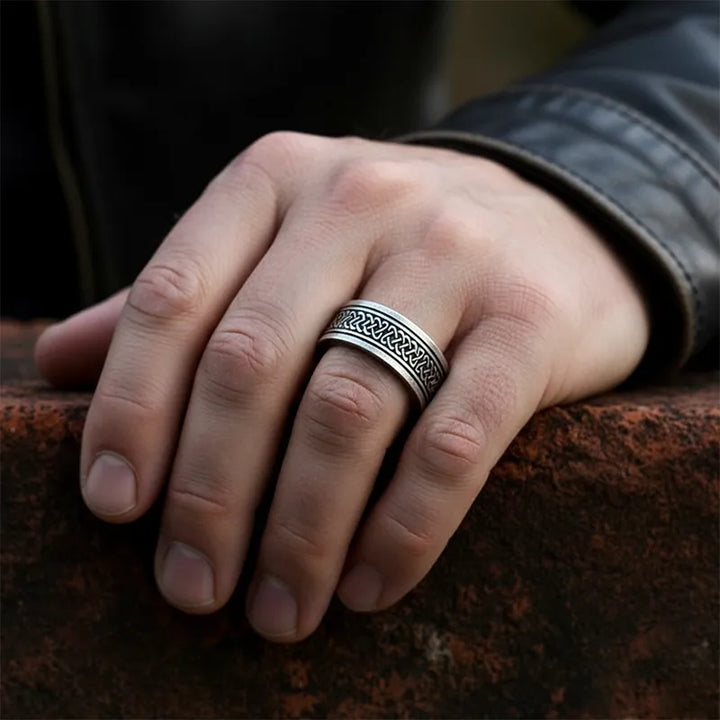ULIKING JEWELRY RINGS Vintage Viking Celtic Knot Rune Stainless Steel Ring 03