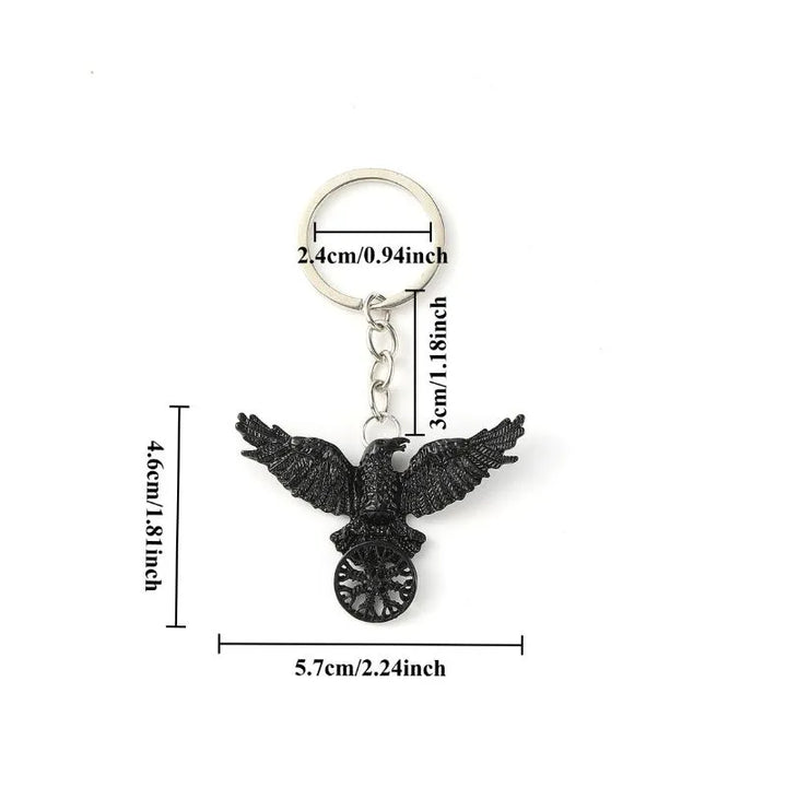  ULIKING JEWELRY KEYCHAIN  Vintage Viking Crow Compass Keychain 05