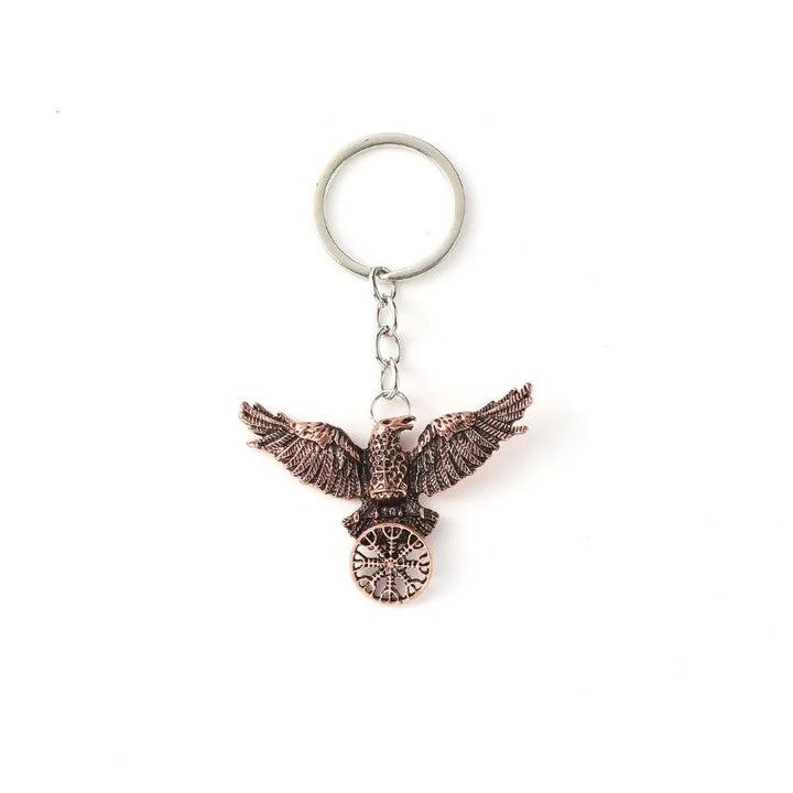  ULIKING JEWELRY KEYCHAIN  Vintage Viking Crow Compass Keychain 07