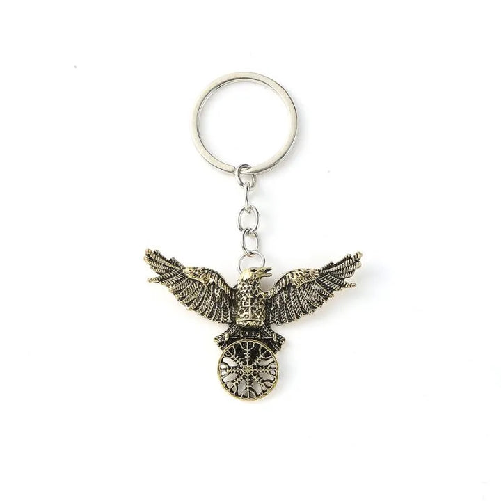  ULIKING JEWELRY KEYCHAIN  Vintage Viking Crow Compass Keychain 08