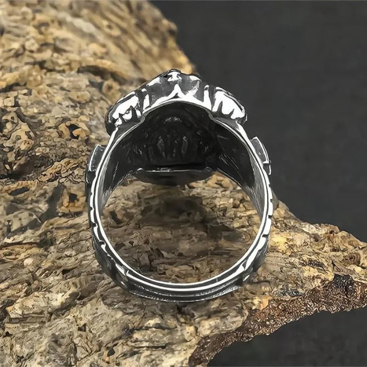 ULIKING JEWELRY RINGS  Vintage Viking Ram-Horn Helmet Warrior Ring  03