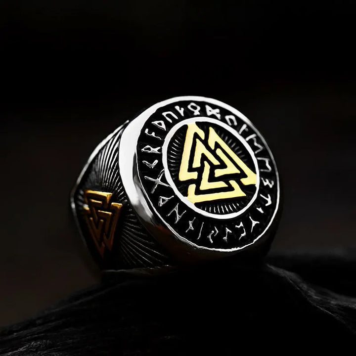 ULIKING JEWELRY RINGS  Vintage Viking Rune Animal Stainless Steel Ring 02