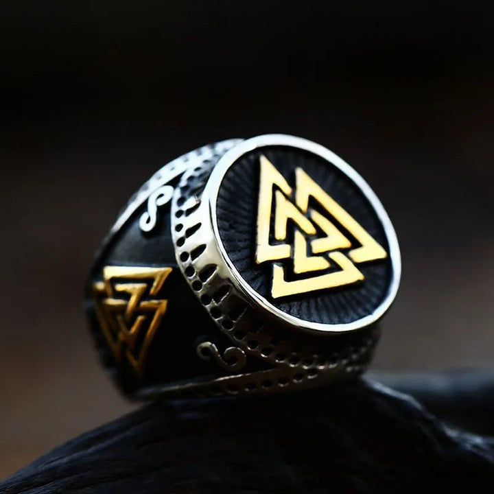 ULIKING JEWELRY RINGS  Vintage Viking Rune Animal Stainless Steel Ring 03
