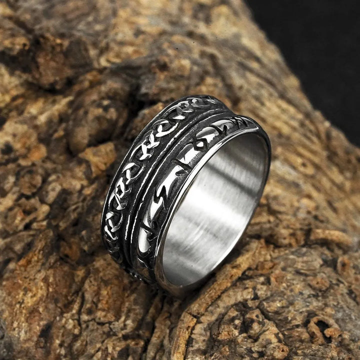 ULIKING JEWELRY RINGS  Vintage Viking Rune Ring 01