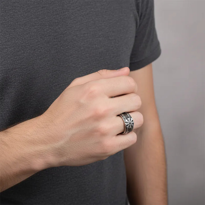 ULIKING JEWELRY RINGS  Vintage Viking Rune Ring 01