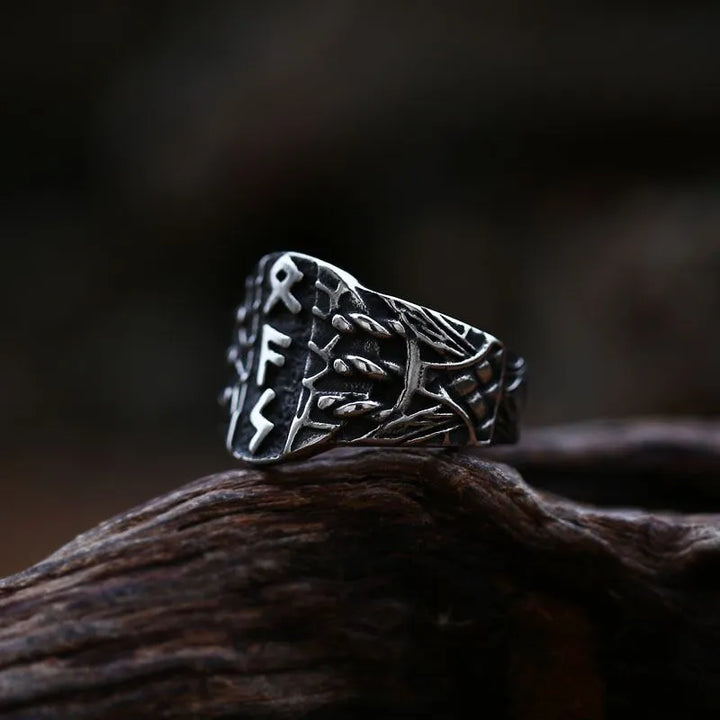 ULIKING JEWELRY RINGS  Vintage Viking Rune Stainless Steel Ring 02