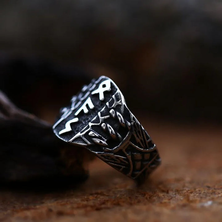 ULIKING JEWELRY RINGS  Vintage Viking Rune Stainless Steel Ring 03