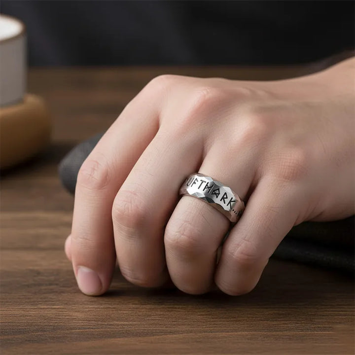ULIKING JEWELRY RINGS  Vintage  Viking Rune Stainless Steel Ring  08