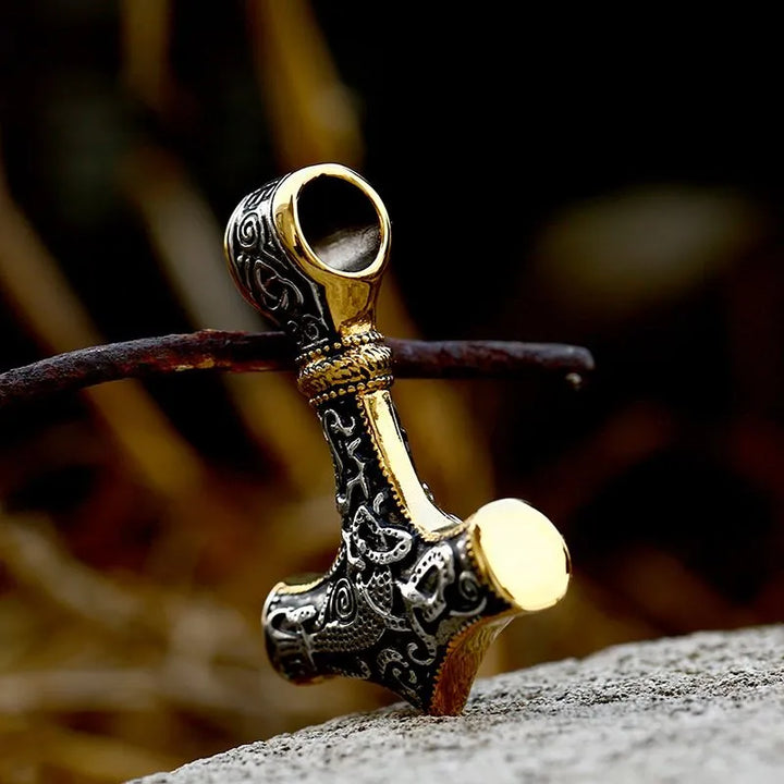 ULIKING JEWELRY PENDANTS Vintage Viking Thor Hammer Pendant 02